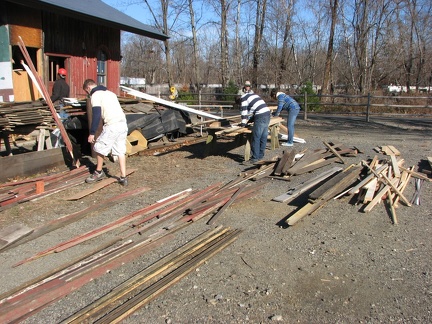 2011-2-21 Team is Preparing Boards and Battens for the Exterior