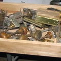 011512 We have acquired a box of recycled hardware for the depot..jpg