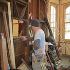 2012-3-13 Mike is rebuilding the ticket window.