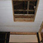 2012-9 A hatch in the ceiling for access to the attic insulation work.