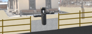 Mock up of water fountain